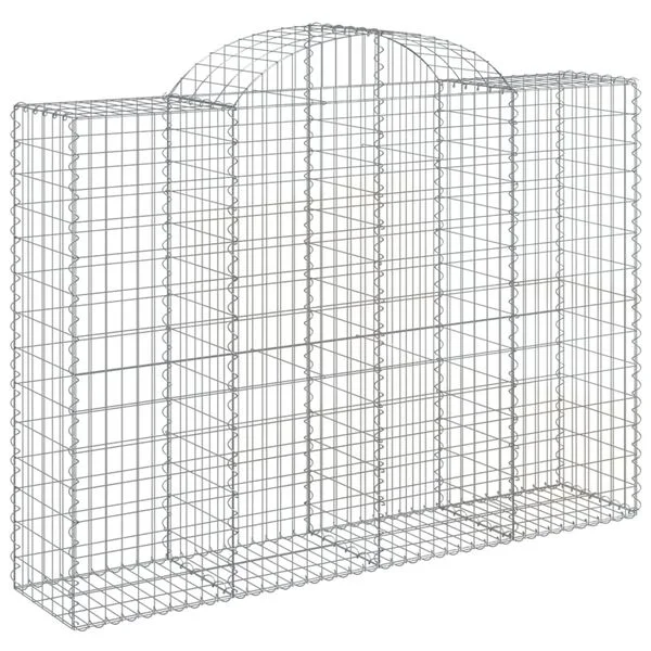 vidaXL Paniers à gabions arqués 9 pcs 200x50x140/160 cm Fer galvanisé