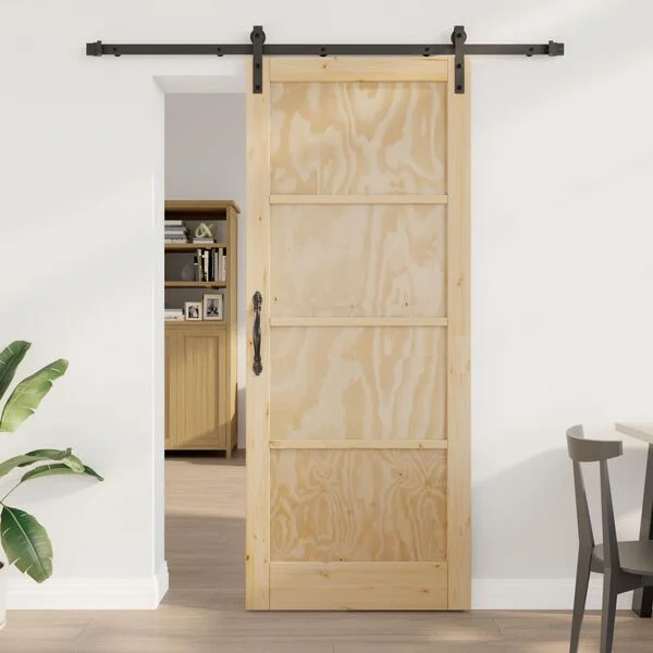 vidaXL Porte coulissante 86 x 211 cm Bois de pin massif