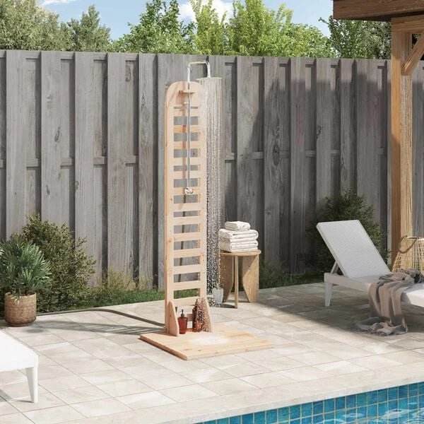 vidaXL Douche d'extérieur 223 cm Naturel