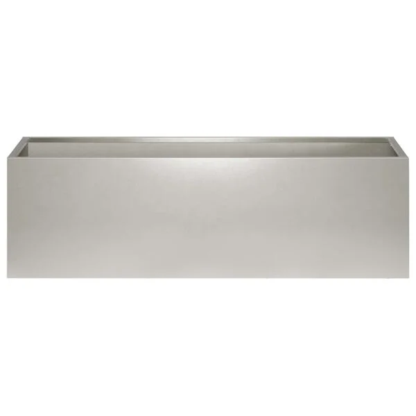 vidaXL Cache-pot de jardin Argenté 100 x 30 x 30 cm Acier inoxydable