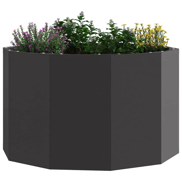 vidaXL Jardinière Noir 60 x 60 x 35 cm Acier