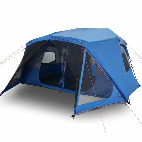 vidaXL Tente familiale 10 personnes bleu libération rapide imperméable