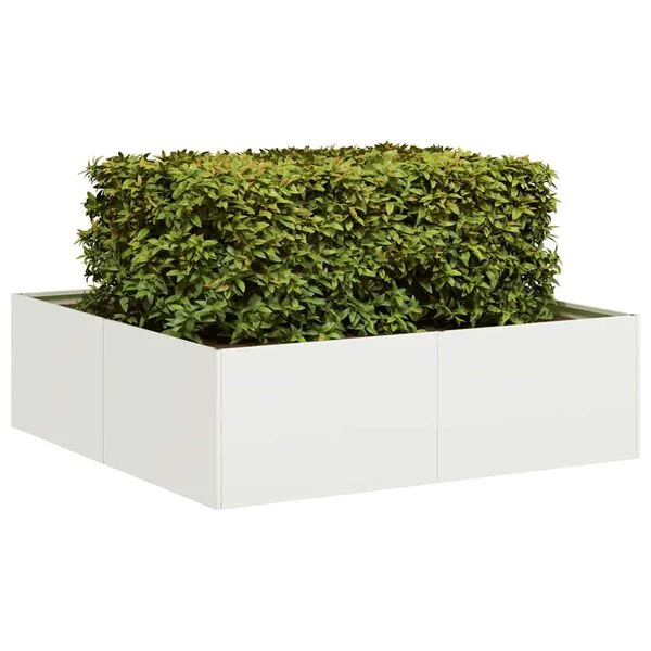 vidaXL Jardinière blanc 100x100x30 cm acier