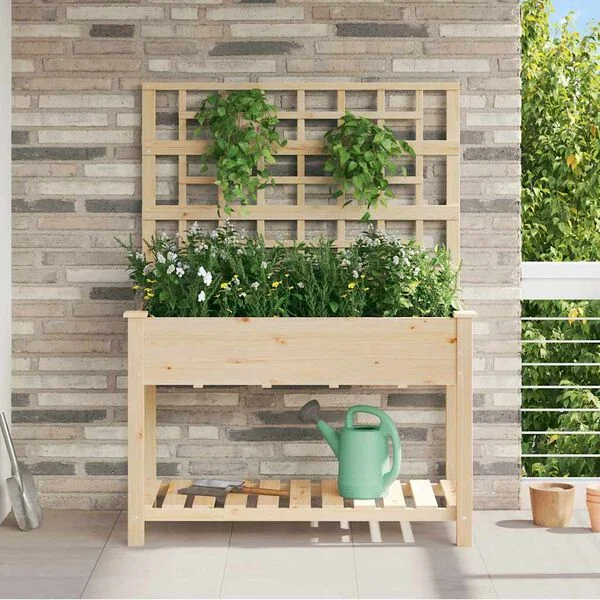 vidaXL Cache-pot de jardin Beige 115 x 60, 5 x 153 cm