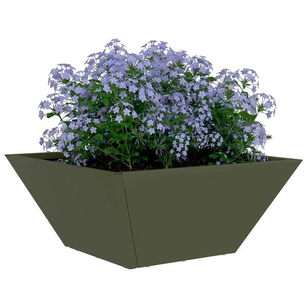vidaXL Cache-pot de jardin 5 pc Vert olive 35 x 35 x 15 cm