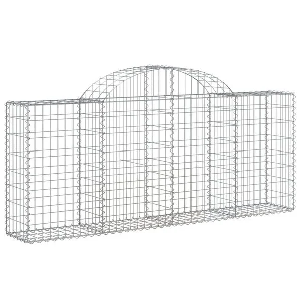 vidaXL Paniers à gabions arqués 13 pcs 200x30x80/100 cm Fer galvanisé