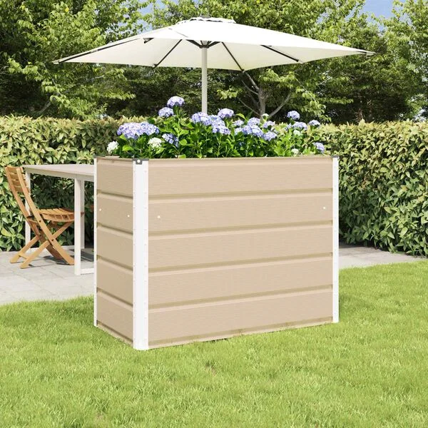 vidaXL Jardinière Ivoire 100 x 50 x 75 cm Acier galvanisé