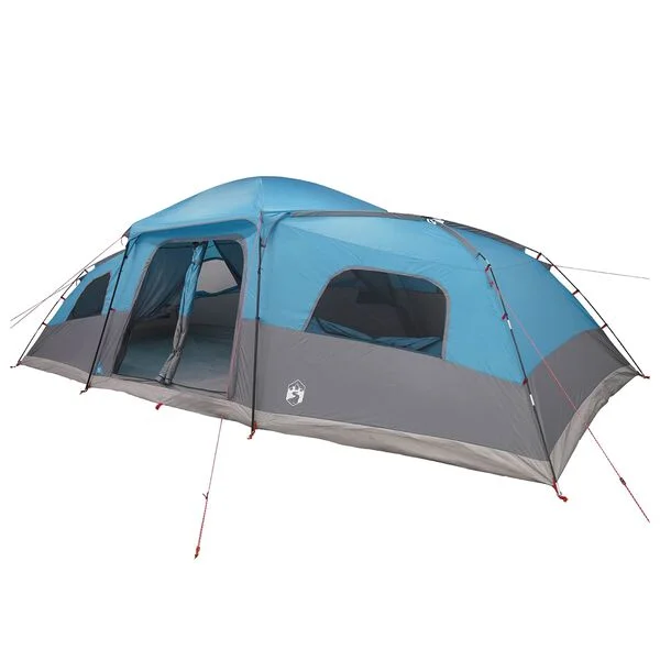 vidaXL Tente familiale avec auvent imperméable 18 personne Bleu