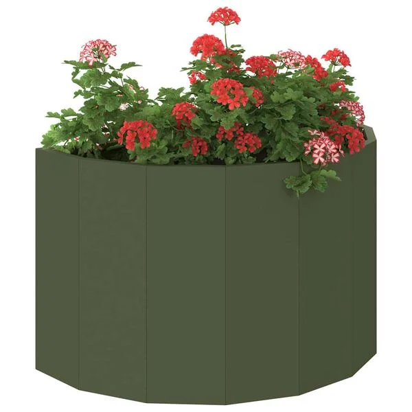 vidaXL Jardinière Vert olive 60 x 30 x 35 cm Acier