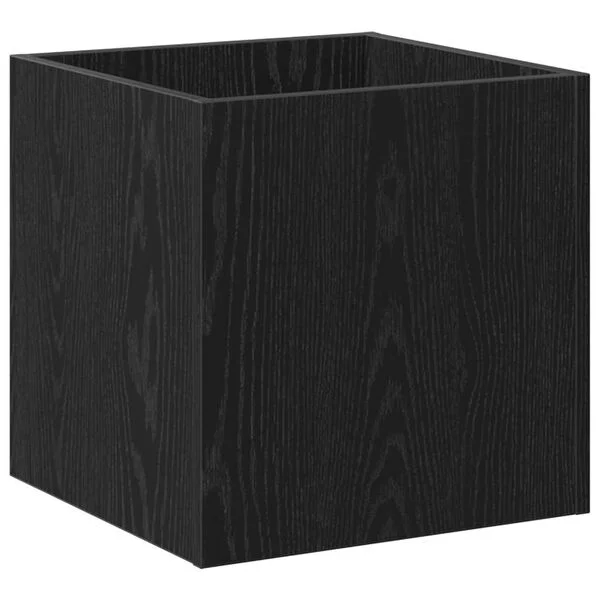 vidaXL Boîte à plantes Chêne noir 40 x 40 x 40 cm Bois d'ingénierie