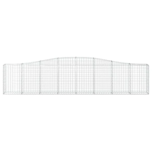 vidaXL Panier de gabions arqué 400x30x80/100 cm Fer galvanisé