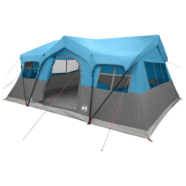 vidaXL Tente familiale Bleu 10 personnes Polyester et Acier