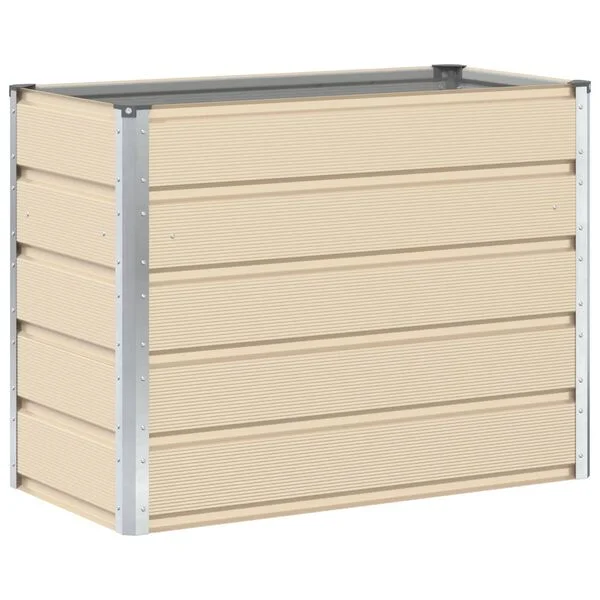 vidaXL Jardinière Ivoire 100 x 50 x 75 cm Acier galvanisé