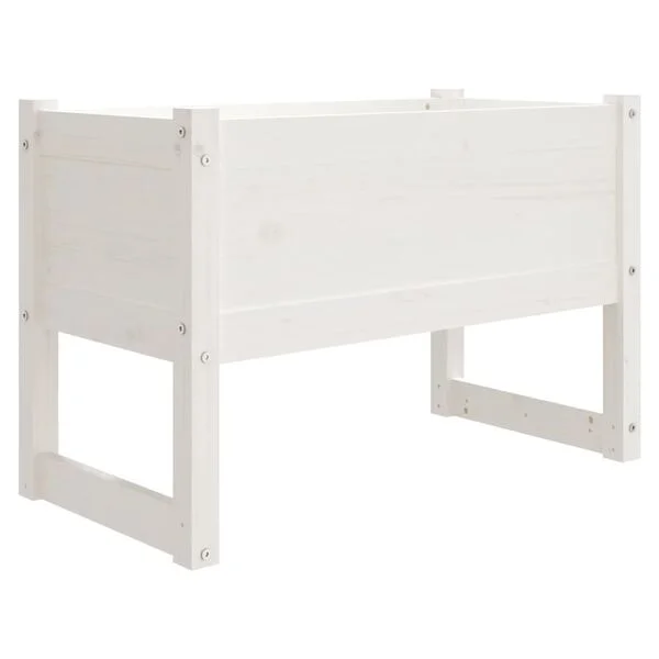 vidaXL Jardinière Blanc 78x40x52 cm Bois massif de pin
