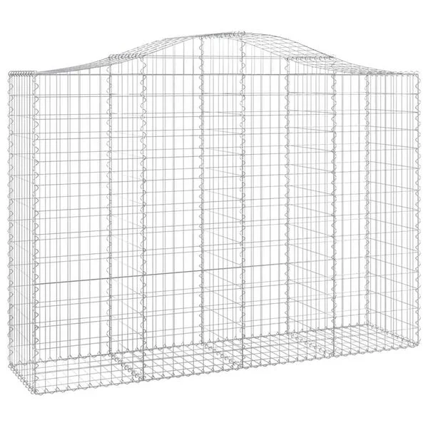 vidaXL Paniers à gabions arqués 12 pcs 200x50x140/160 cm Fer galvanisé