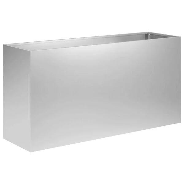 vidaXL Cache-pot de jardin Argenté 100 x 30 x 40 cm Acier galvanisé
