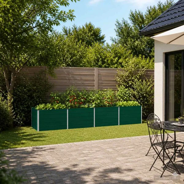 vidaXL Jardin surélevé Vert 320 x 80 x 55 cm acier laminé à froid