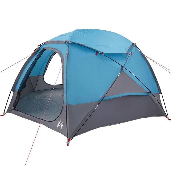 vidaXL Tente en dôme avec housse imperméable amovible 4 personne Bleu