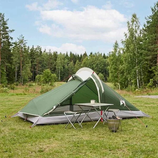vidaXL Tente de randonnée 4 personne Vert