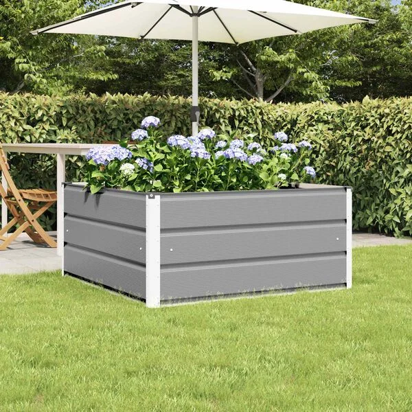 vidaXL Jardinière Gris clair 100 x 100 x 45 cm Acier