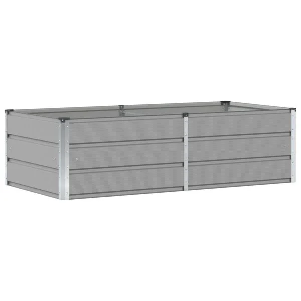 vidaXL Jardinière Gris clair 160 x 80 x 45 cm Acier