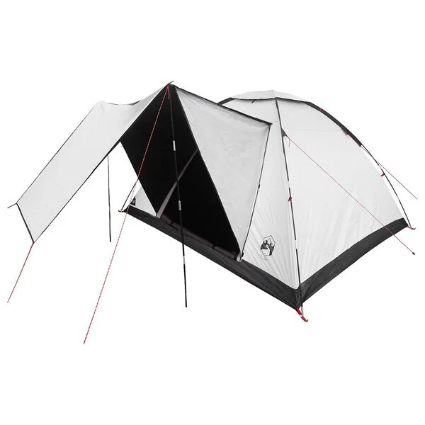 vidaXL Tente de camping 6 personne Blanc Occultant Polyester et Acier