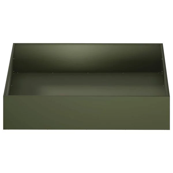 vidaXL Cache-pot de jardin Vert olive 100 x 100 x 20 cm