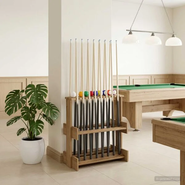 vidaXL Support de queue de billard Bois d'ingénierie 60 x 35 x 60 cm