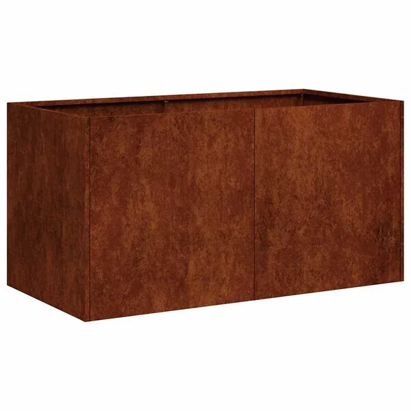vidaXL Jardinière rouillé 80x40x40 cm acier inoxydable