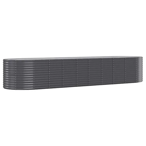 vidaXL Lit surélevé de jardin Acier galvanisé Anthracite