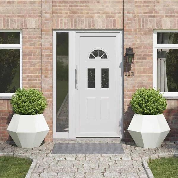 vidaXL Jardinière 2 pc Blanc 75 x 75 x 60 cm Acier