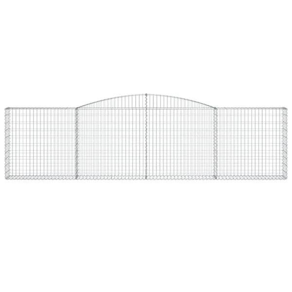 vidaXL Panier de gabions arqué 400x30x100/120 cm Fer galvanisé