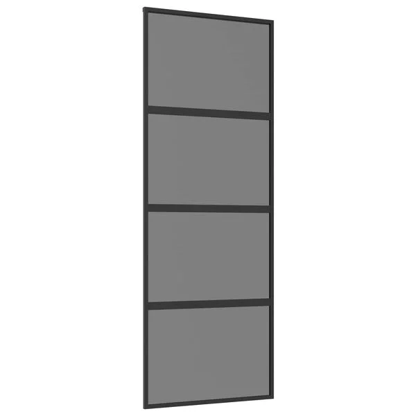 vidaXL Porte coulissante 76 x 205 cm Verre trempé et aluminium