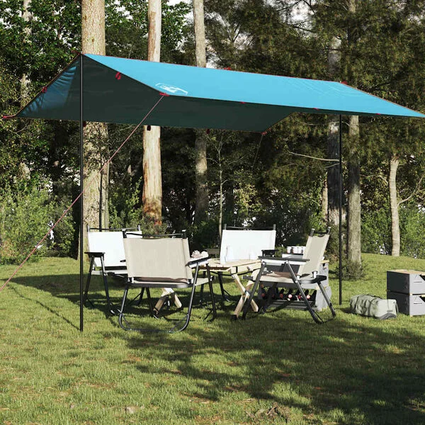 vidaXL Bâche de camping bleu 400x294 cm imperméable