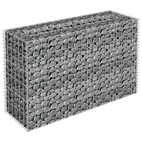 vidaXL Lit surélevé à gabion Acier galvanisé 90x30x60 cm