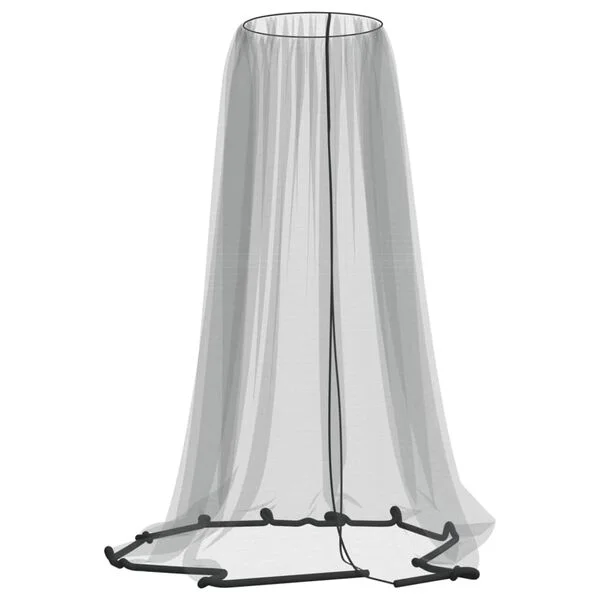 vidaXL Moustiquaire pour parasol 220 maille noir Φ300x230 cm
