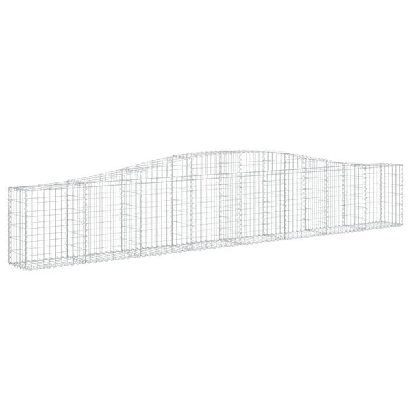 vidaXL Paniers à gabions arqués 7 pcs 400x30x60/80 cm Fer galvanisé