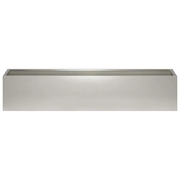 vidaXL Cache-pot de jardin Argenté 80 x 20 x 20 cm Acier inoxydable