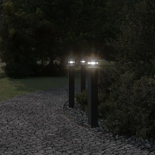 vidaXL Lampadaire d'extérieur noir 80 cm aluminium