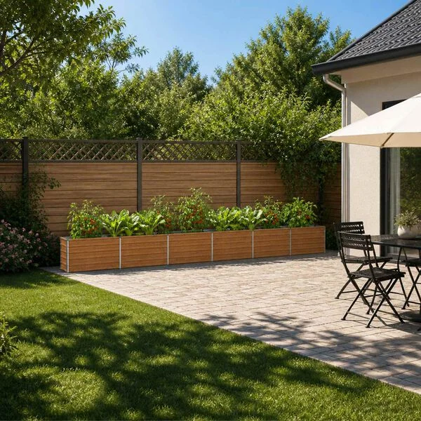 vidaXL Jardin surélevé Chêne Brun 600 x 40 x 55 cm
