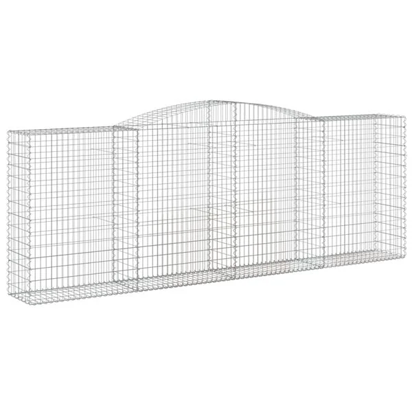 vidaXL Paniers à gabions arqués 3 pcs 400x50x140/160 cm Fer galvanisé