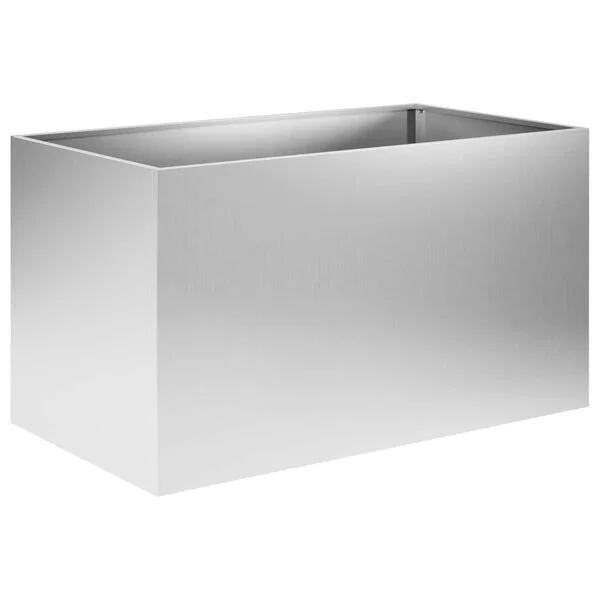 vidaXL Cache-pot de jardin 2 pc Argenté 80 x 50 x 50 cm