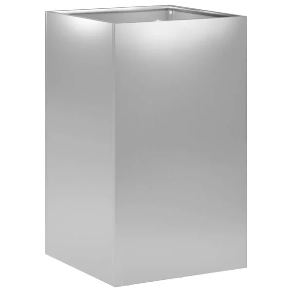 vidaXL Cache-pot de jardin 2 pc Argenté 40 x 40 x 50 cm