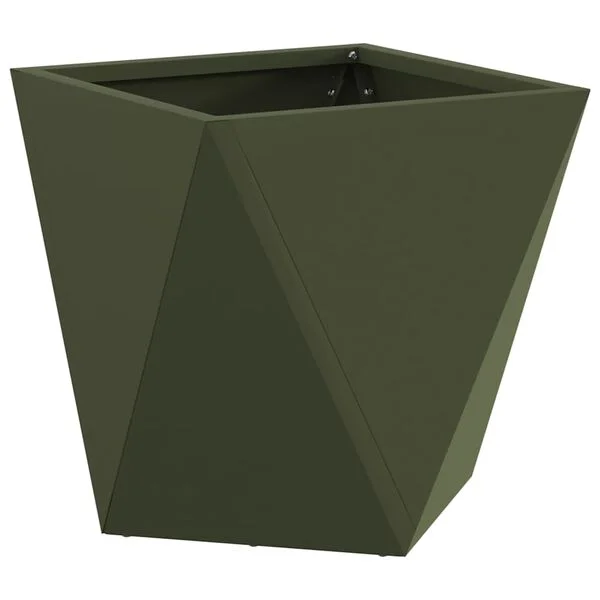 vidaXL Jardinière Vert olive 30 x 30 x 30 cm Acier