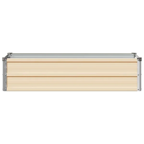 vidaXL Jardin surélevé Ivoire 100 x 40 x 24 cm acier laminé à froid