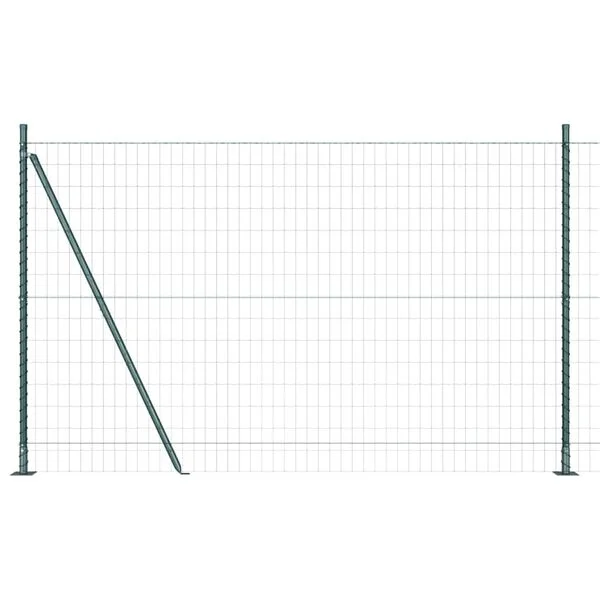 vidaXL Clôture Euro avec Base en Béton 10 x 1, 5 m Vert Maille