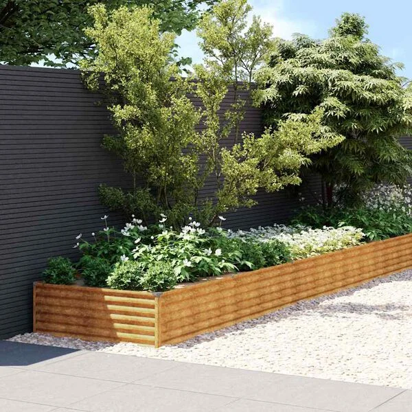 vidaXL Lit surélevé de jardin 770 x 100 x 36 cm acier corten