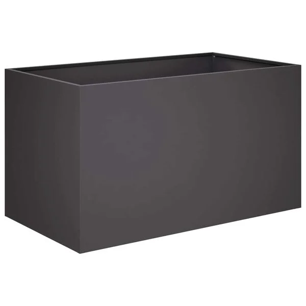 vidaXL Cache-pot de jardin 2 pc Noir 100 x 50 x 50 cm