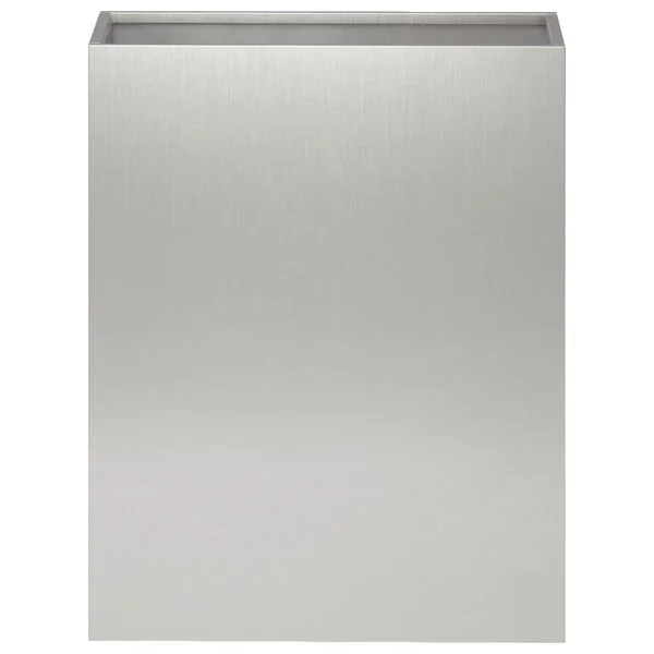 vidaXL Cache-pot de jardin Argenté 40 x 20 x 50 cm Acier inoxydable