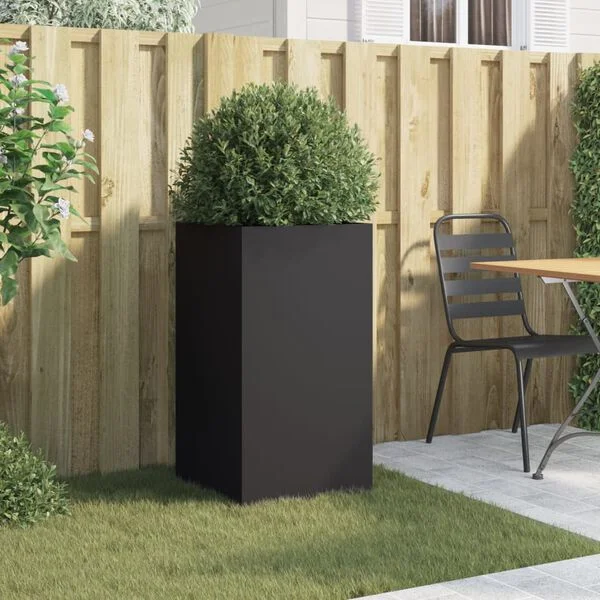 vidaXL Jardinière noir 42x38x75 cm acier